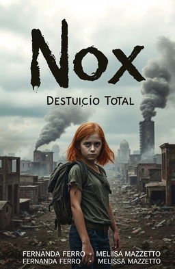 An abandoned city with smoke billowing from its ruins in the background