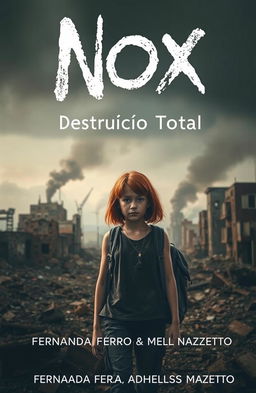 An abandoned city with smoke billowing from its ruins in the background