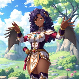 An original character for the anime Black Clover, depicting an 18-year-old Brazilian girl