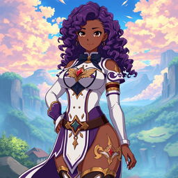 An original character for the anime Black Clover, depicting an 18-year-old Brazilian girl
