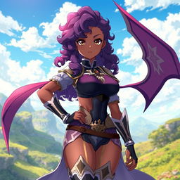 An original character for the anime Black Clover, depicting an 18-year-old Brazilian girl