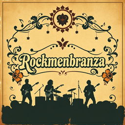 A vintage concert flyer for the Rockmenbranza band, featuring a classic design reminiscent of the 1960s or 1970s