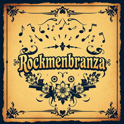 A vintage concert flyer for the Rockmenbranza band, featuring a classic design reminiscent of the 1960s or 1970s