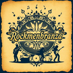 A vintage concert flyer for the Rockmenbranza band, featuring a classic design reminiscent of the 1960s or 1970s