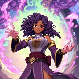 An original character for the anime Black Clover, representing an 18-year-old Brazilian girl