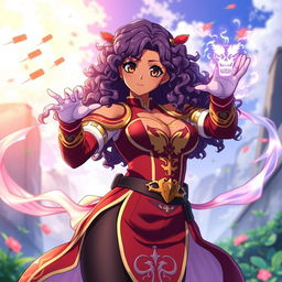 An original character for the anime Black Clover, representing an 18-year-old Brazilian girl