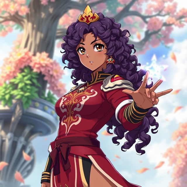 An original character for the anime Black Clover, representing an 18-year-old Brazilian girl