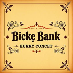A vintage-style flyer design for a concert, featuring a classic look reminiscent of 1960s rock music posters
