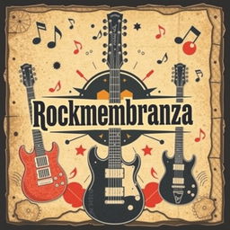 A vintage-style concert flyer for a rock band named 'Rockmembranza'