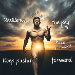 A representation of a determined human figure facing adversity, embodying the struggle against obstacles in the pursuit of dreams