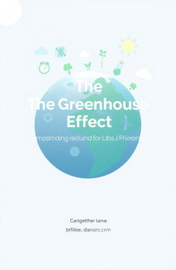A clean and professional cover page for a university assignment on the greenhouse effect, featuring subtle imagery of Earth with an emphasis on its atmosphere