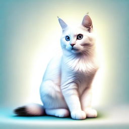 A high-quality digital art image featuring a cat