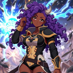 An original character (OC) from the anime Black Clover, inspired by the appearance of Charmy Pappitson, designed as a Brazilian girl approximately 18 years old