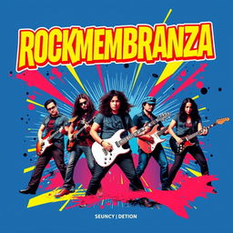 An eye-catching flyer design for the band ROCKMEMBRANZA