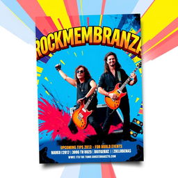 An eye-catching flyer design for the band ROCKMEMBRANZA