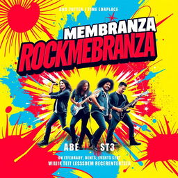 An eye-catching flyer design for the band ROCKMEMBRANZA