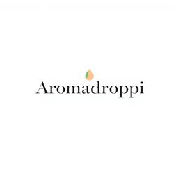 A minimalistic logo design for a perfume brand called 'Aromadroppi'