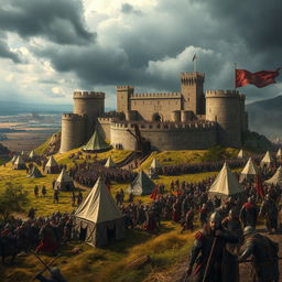 An epic portrayal of a historic siege that lasted over two decades, set in a medieval fortress surrounded by rugged terrain