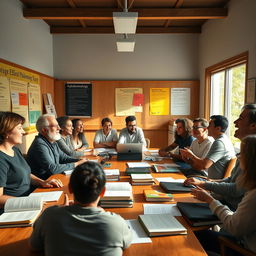 A classroom scene depicting the concept of educational epistemology
