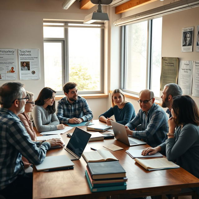 A classroom scene depicting the concept of educational epistemology