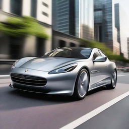 A high-quality, photo-realistic image of a sleek, modern car