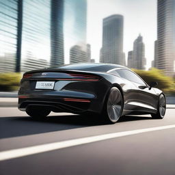 A high-quality, photo-realistic image of a sleek, modern car