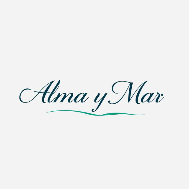 A logo design for an elegant restaurant named 'Alma y Mar'