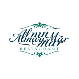 A logo design for an elegant restaurant named 'Alma y Mar'