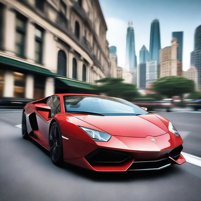 A high-quality, photo-realistic image of a Lamborghini sports car