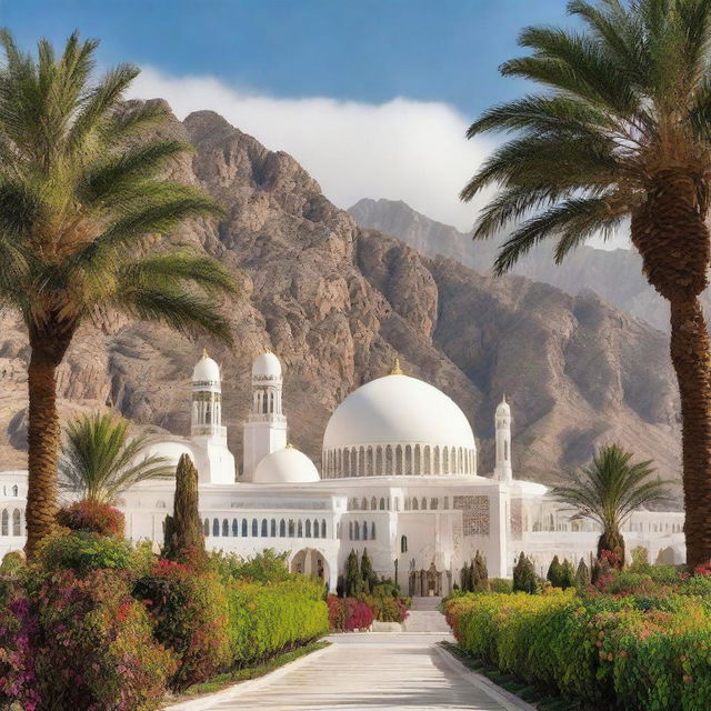 An ultra-realistic, high-quality photograph showcasing the beauty of Oman