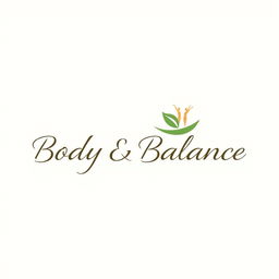 A modern and elegant logo design for a brand named 'Body & Balance'
