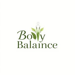 A modern and elegant logo design for a brand named 'Body & Balance'