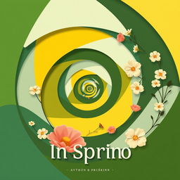 An avant-garde Russian poster for the film 'In Spring', featuring an intriguing spiral composition that draws the viewer's eye towards the center