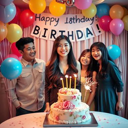 A vibrant and heartwarming 18th birthday surprise for a beautiful Korean girl