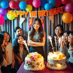 A vibrant and heartwarming 18th birthday surprise for a beautiful Korean girl