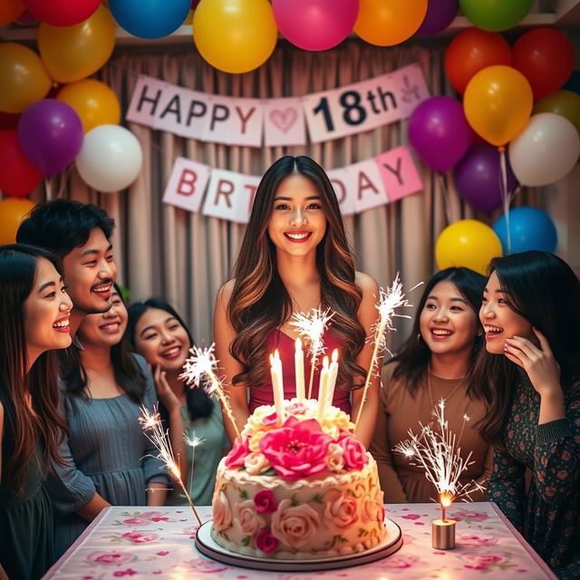 A vibrant and heartwarming 18th birthday surprise for a beautiful Korean girl