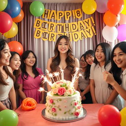A vibrant and heartwarming 18th birthday surprise for a beautiful Korean girl