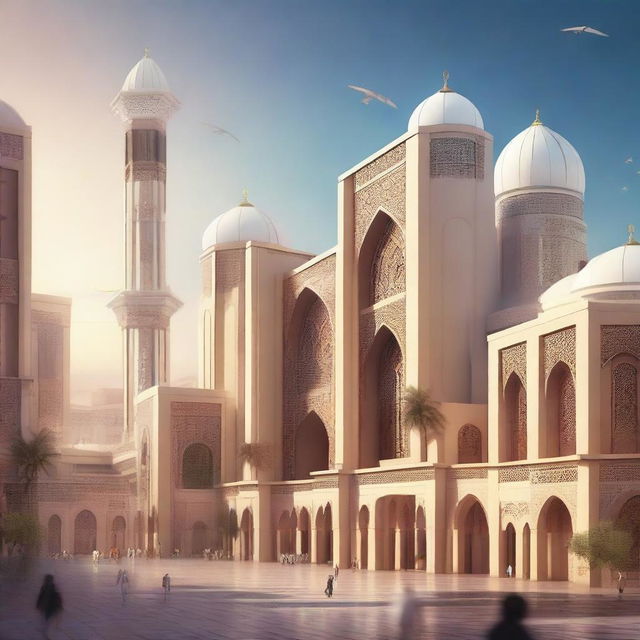 A high-quality digital art image depicting Oman in the year 2090