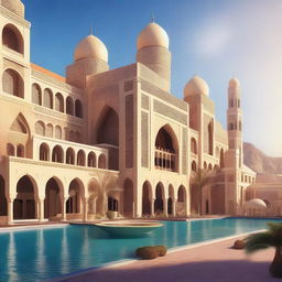 A high-quality digital art image depicting Oman in the year 2090