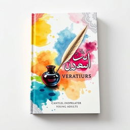 A visually stunning book cover for a contemporary Persian literature collection aimed at young adults