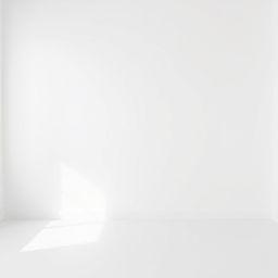 A perfectly white wall of a bedroom, minimalistic and devoid of any furnishings or decorations