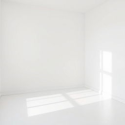 A perfectly white wall of a bedroom, minimalistic and devoid of any furnishings or decorations