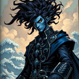 A striking and vivid portrait of Cronus Ampora, from the webcomic Homestuck