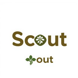 A modern logo design for a brand named 'Scout'