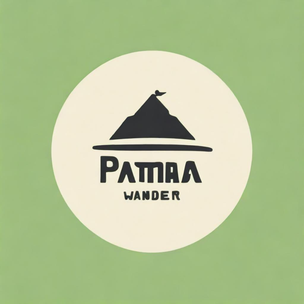 A high-quality digital image of a creative logo, featuring the name 'Pamana Wander'