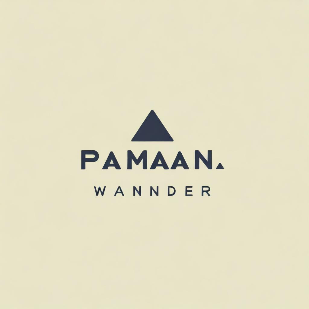 A high-resolution digital image of a minimalist logo for 'Pamana Wander'