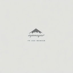 A high-quality digital image of a minimalist logo for 'Pamana Wander'