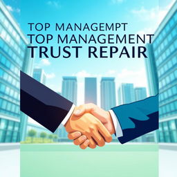 A professional and visually striking cover page for a report focused on top management trust repair