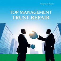 A professional and visually striking cover page for a report focused on top management trust repair