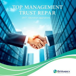 A professional and visually striking cover page for a report focused on top management trust repair